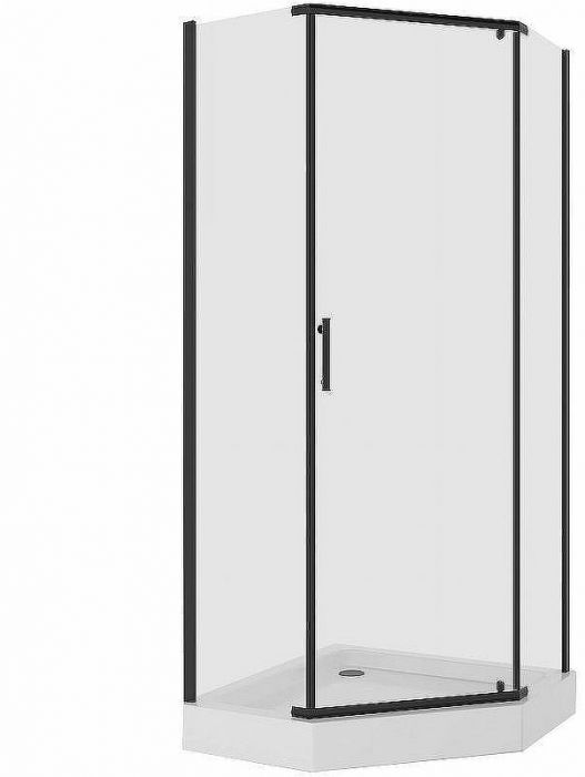 Душевой уголок Niagara Nova NG-6805-08 BLACK 90х90 профиль Черный стекло прозрачное