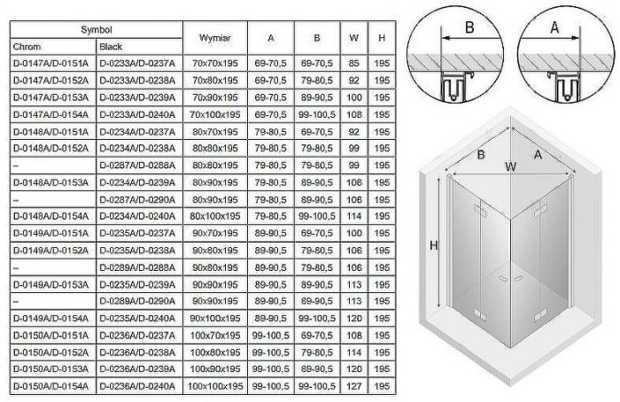 Душевой уголок New Trendy New Soleo Chrome 90х90 D-0149A/D-0153A профиль Хром стекло прозрачное