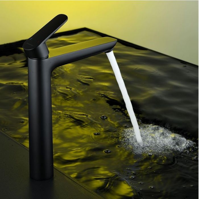 Смеситель для раковины Abelsberg Lineara UNF23509MB цвет Вулканический черный