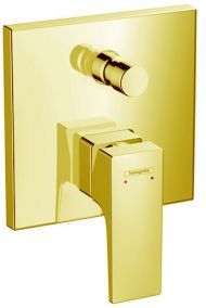 Hansgrohe Metropol Встраиваемый смеситель для ванны с переключателем, внешняя часть, цвет: золото