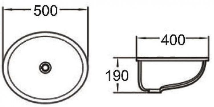 Раковина SantiLine 50 SL-3005 Белая