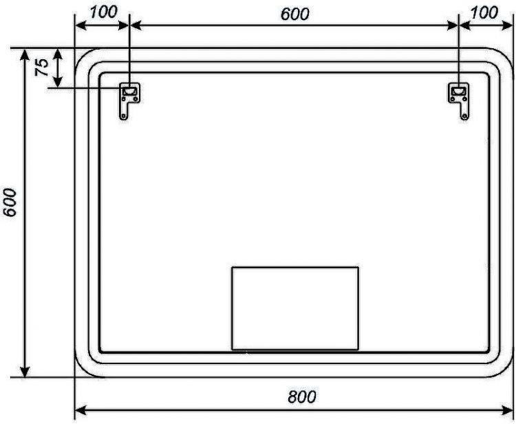 Зеркало Marka One Amour 80 У98566 с подсветкой с сенсорным выключателем Зеркало Marka One Amour 80 У98566 с подсветкой с сенсорным выключателем