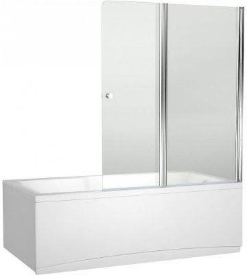 Шторка на ванну Aquanet Alfa 4 NF6222 Pivot 122 00196049 профиль Хром стекло прозрачное