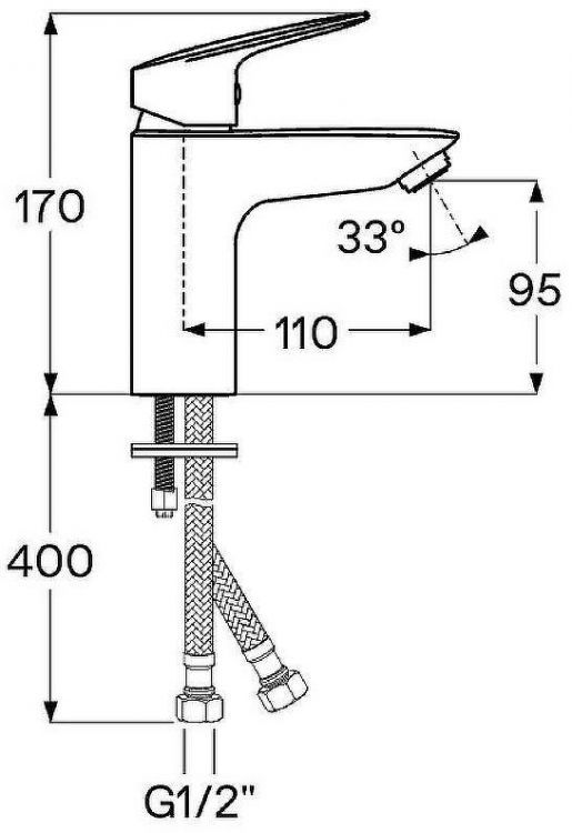 Смеситель для раковины Santek Таос WH5A02009C001 Хром