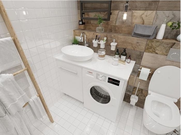 Тумба под раковину 1MarKa Wash 48Н Ц0000002638 Белый глянец