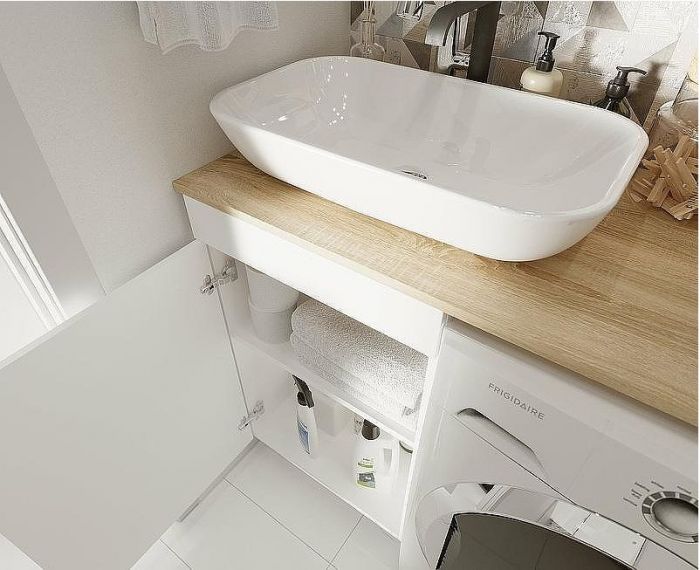 Тумба под раковину 1MarKa Wash 48Н Ц0000002638 Белый глянец