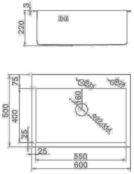 Кухонная мойка Aflorn Premium 60 AF96050F Графит