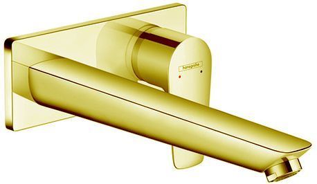 Hansgrohe Talis E Встраиваемый смеситель для раковины, излив 225мм, внешняя часть, цвет: золото