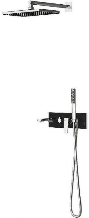 Душевая система Teska Life AS3100B Хром Черное стекло