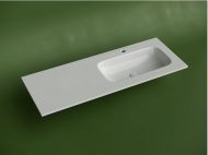 Раковина накладная мебельная CERAMICANOVA Grace прямоугольная, с чашей справа и отверстием под смеситель, цвет белый, CN7021