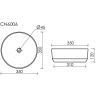 Умывальник CERAMICANOVA Element чаша накладная круглая (цвет Белый Матовый) CN6006