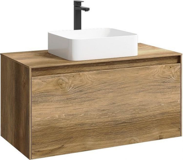 Корпус тумбы под раковину Aqwella 5 Stars Mobi 100 MOB0110DB подвесной Дуб балтийский