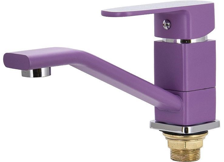 Смеситель для раковины Ekko E45302 цвет Хром Фиолетовый