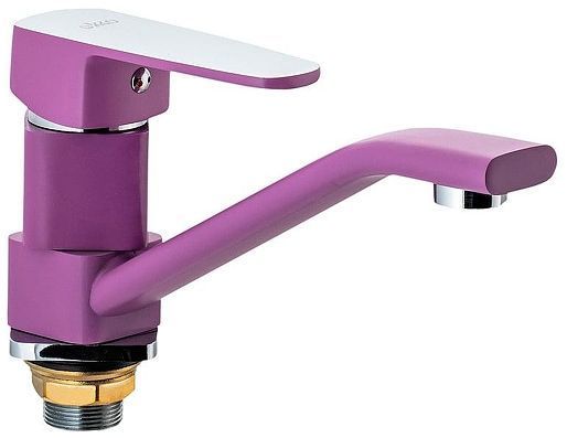 Смеситель для раковины Ekko E45302 цвет Хром Фиолетовый
