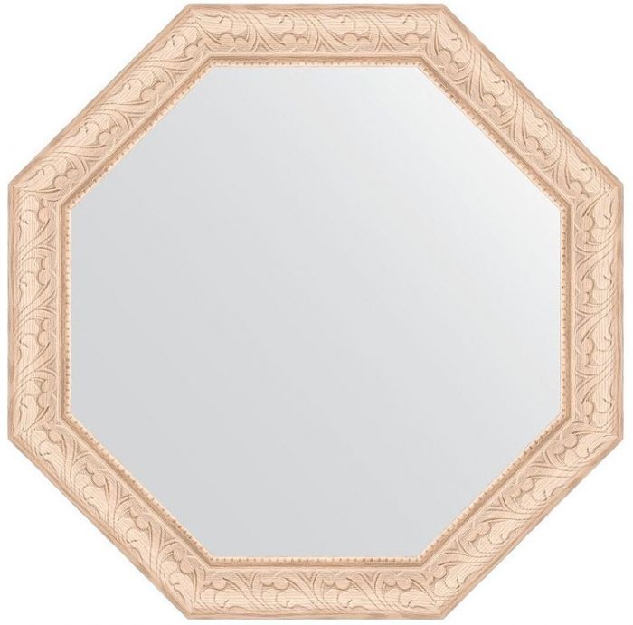 Зеркало Evoform Octagon 55х55 BY 3972 в багетной раме - Беленый дуб 57
