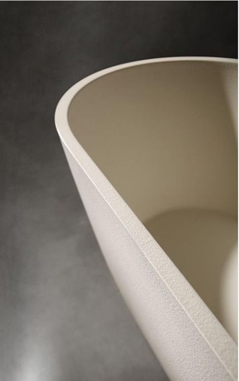 Ванна из искусственного камня Abber Frankfurt 170x75 AM9941MBE Светло-бежевая матовая без гидромассажа