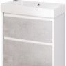 Тумба под раковину Dreja Slim 65 99.0503 подвесная Бетон Белый глянец