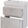 Тумба под раковину Dreja Slim 65 99.0503 подвесная Бетон Белый глянец