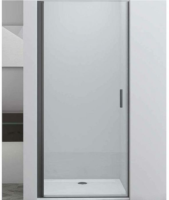 Душевая дверь Vincea Alpha 60 VDP-3AL600CLGM профиль Вороненая сталь стекло прозрачное