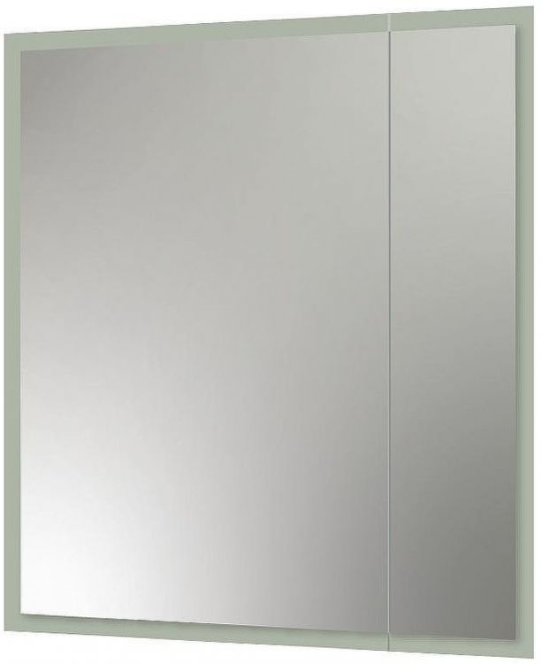 Зеркальный шкаф Reflexion Cube 700х800 RF2212CB с подсветкой Белый матовый