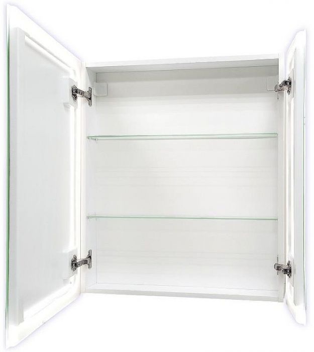 Зеркальный шкаф Reflexion Cube 700х800 RF2212CB с подсветкой Белый матовый