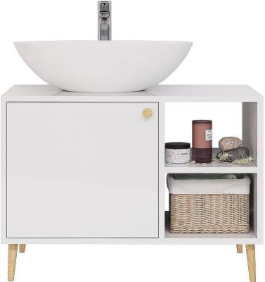 Тумба под раковину Dreja Luno 80 99.2002 Белый глянец