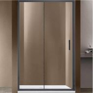 Душевая дверь Vincea Garda 115 VDS-1G115CLGM профиль Вороненая сталь стекло прозрачное