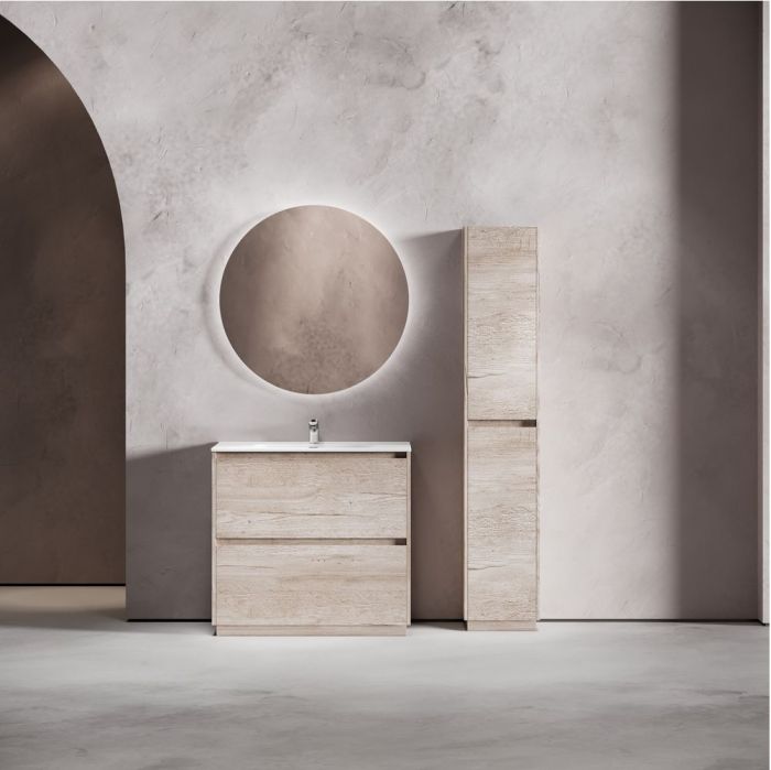 Тумба напольная под раковину SANCOS Libra Floor, дуб галифакс натуральный 890х450х840 мм, LB90FEG