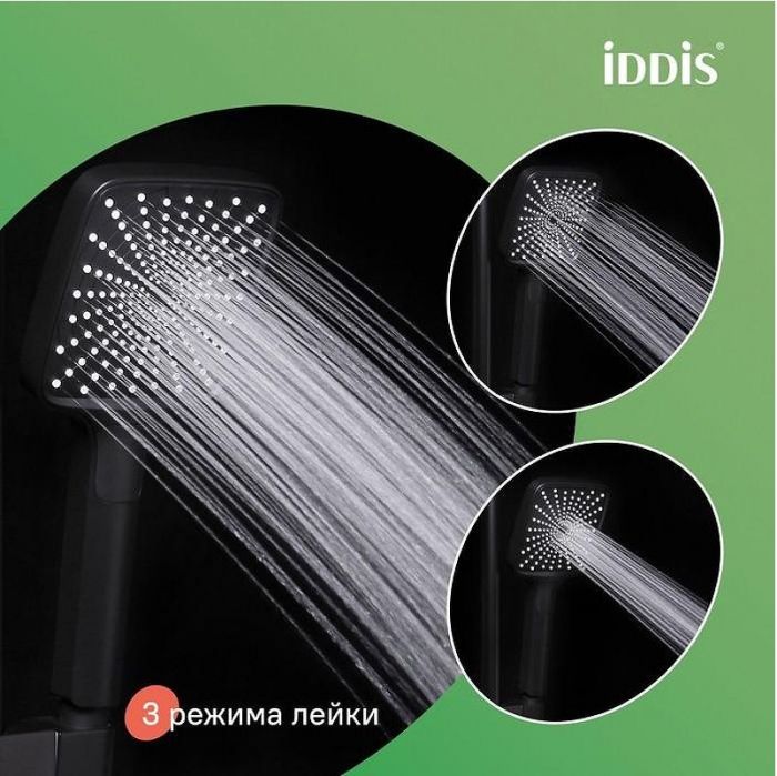 Душевая система Iddis Parker PARBL3Fi06 Черная матовая