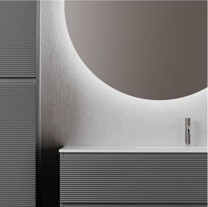 Тумба подвесная SANCOS под раковину правая Folk, Grey soft 995х445х500, FL100RGS