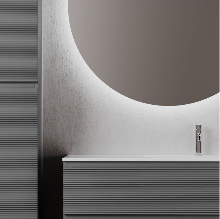 Тумба подвесная SANCOS под раковину правая Folk, Grey soft 995х445х500, FL100RGS