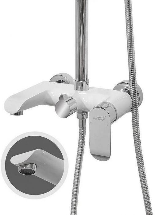 Душевая система Hansberge Opera H5033W Хром Белая