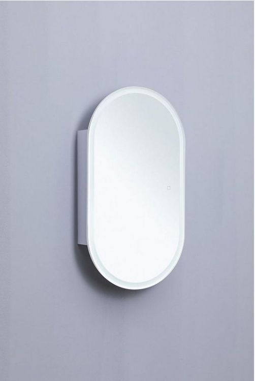 Зеркальный шкаф Aquanet Монте 50 344787 с подсветкой Белый