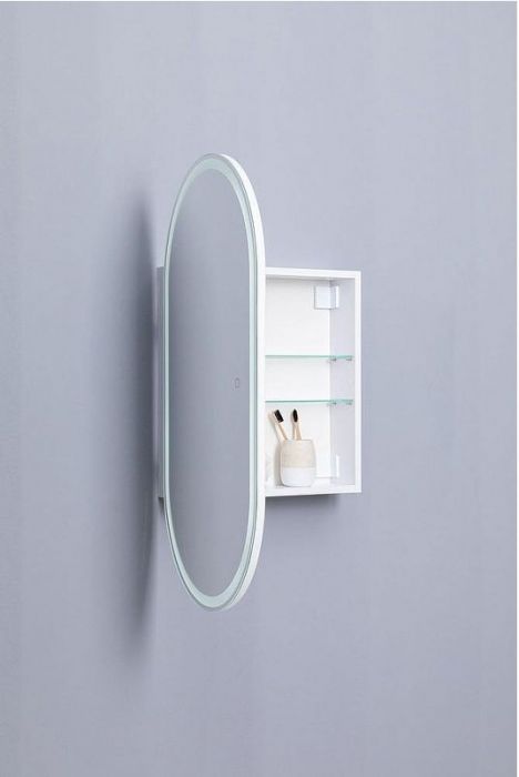 Зеркальный шкаф Aquanet Монте 50 344787 с подсветкой Белый