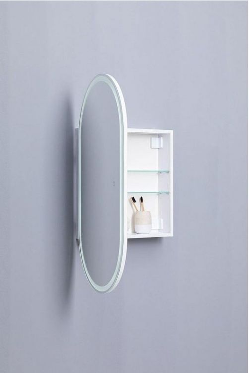 Зеркальный шкаф Aquanet Монте 50 344787 с подсветкой Белый