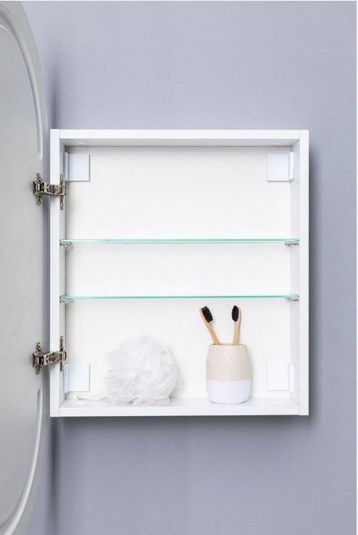 Зеркальный шкаф Aquanet Монте 50 344787 с подсветкой Белый