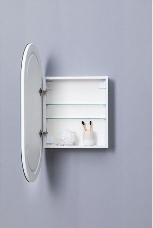 Зеркальный шкаф Aquanet Монте 50 344787 с подсветкой Белый