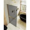 Душевая перегородка Maybah Glass MGD-736-3ш 890x1950 в широком профиле Золото стекло графитовое матовое