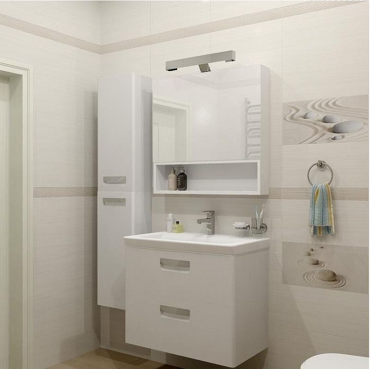 Шкаф пенал Roca The Gap 35 ZRU9302883 R подвесной Белый глянцевый