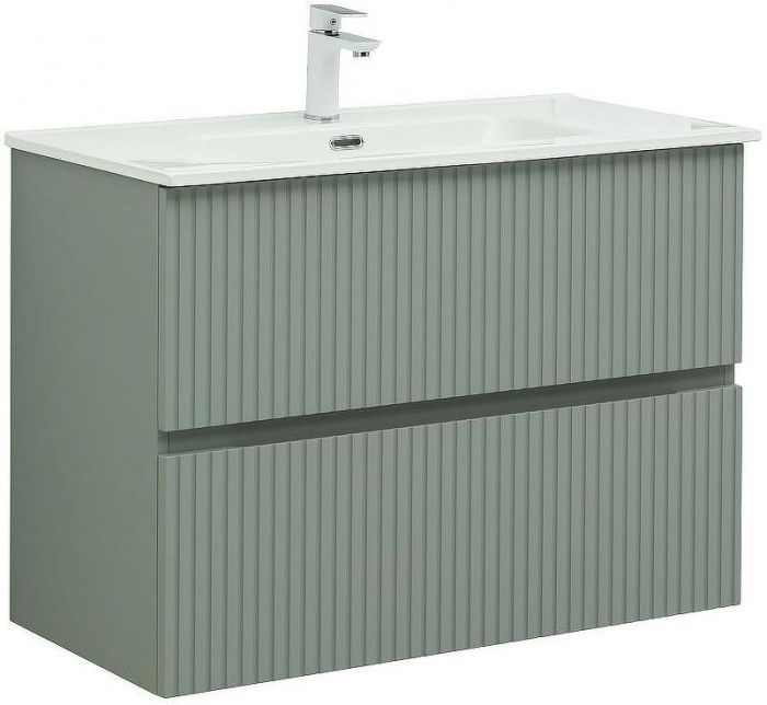 Тумба под раковину Aquanet Джейн 90 313319 подвесная Мисти грин