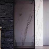 Душевая перегородка Veconi Korato KR-81BT 80 KR81BT-80-05-C4 профиль Черный матовый стекло тонированное