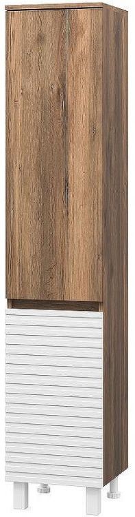 Шкаф пенал Brevita Dakota 35 L DAK-050350-19/01Л Белый матовый Дуб Галифакс олово