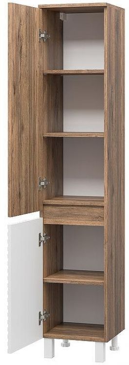 Шкаф пенал Brevita Dakota 35 L DAK-050350-19/01Л Белый матовый Дуб Галифакс олово