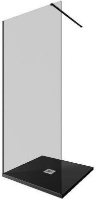 Душевая перегородка Allen Brau Infinity 1 90 3.21010.BBA.T профиль Черный браш стекло тонированное