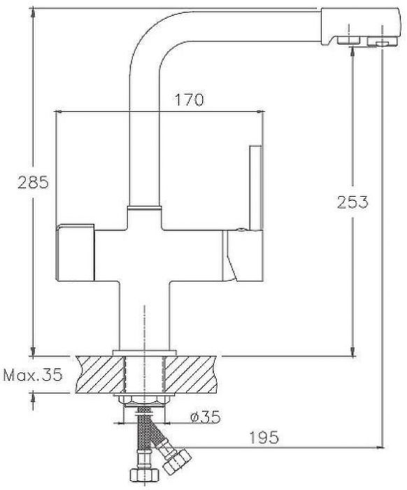Смеситель для кухни Haiba HB70088 Хром