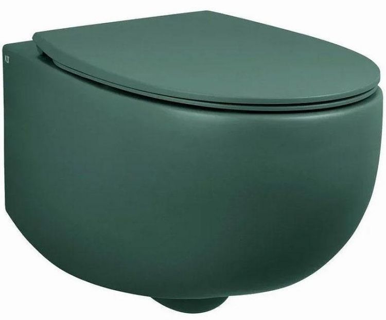 Унитаз AeT Dot 2.0 S555T0R0V6143 подвесной Зеленый мох матовый без сиденья