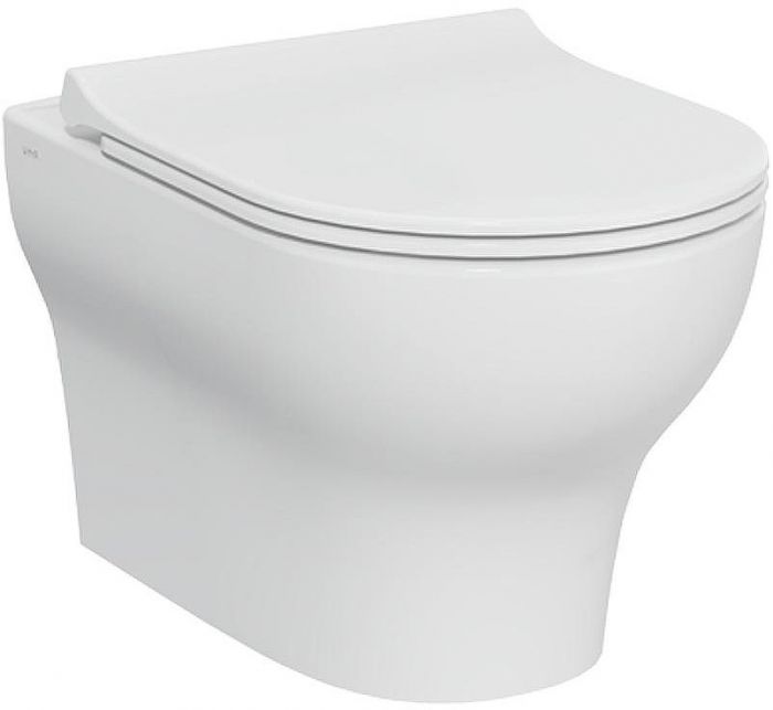 Комплект унитаза с инсталляцией Vitra Zentrum Round 9879B003-7200 с сиденьем Микролифт и клавишей смыва Хром глянцевый