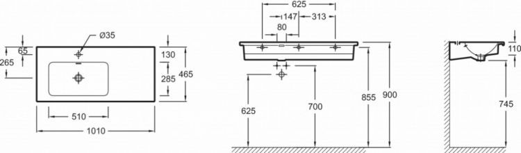 Раковина Jacob Delafon Vox EB2103-DD1 Раковина Jacob Delafon Vox EB2103-DD1