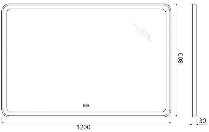 Зеркало BelBagno SPC-MAR-1200-800-LED-TCH-WARM с подсветкой с подогревом с сенсорным выключателем
