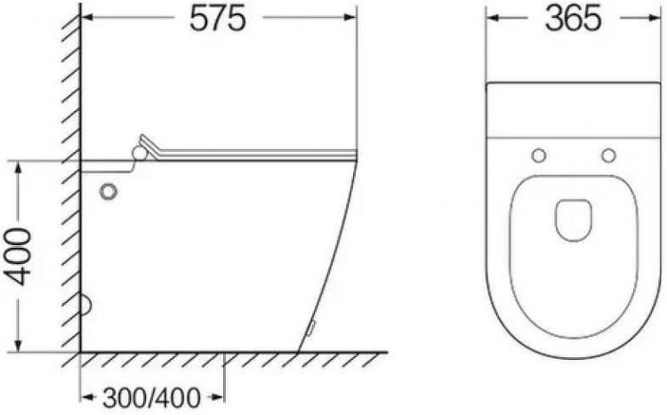 Унитаз SantiLine SL-5030 приставной с сиденьем Микролифт Унитаз SantiLine SL-5030 приставной с сиденьем Микролифт